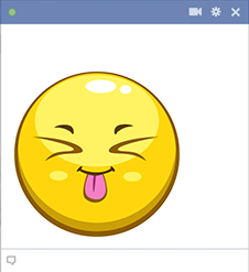 Tongue out Facebook emoji