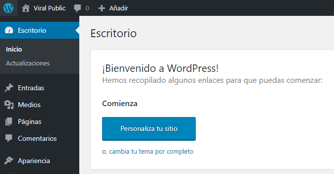 wordpress admin
