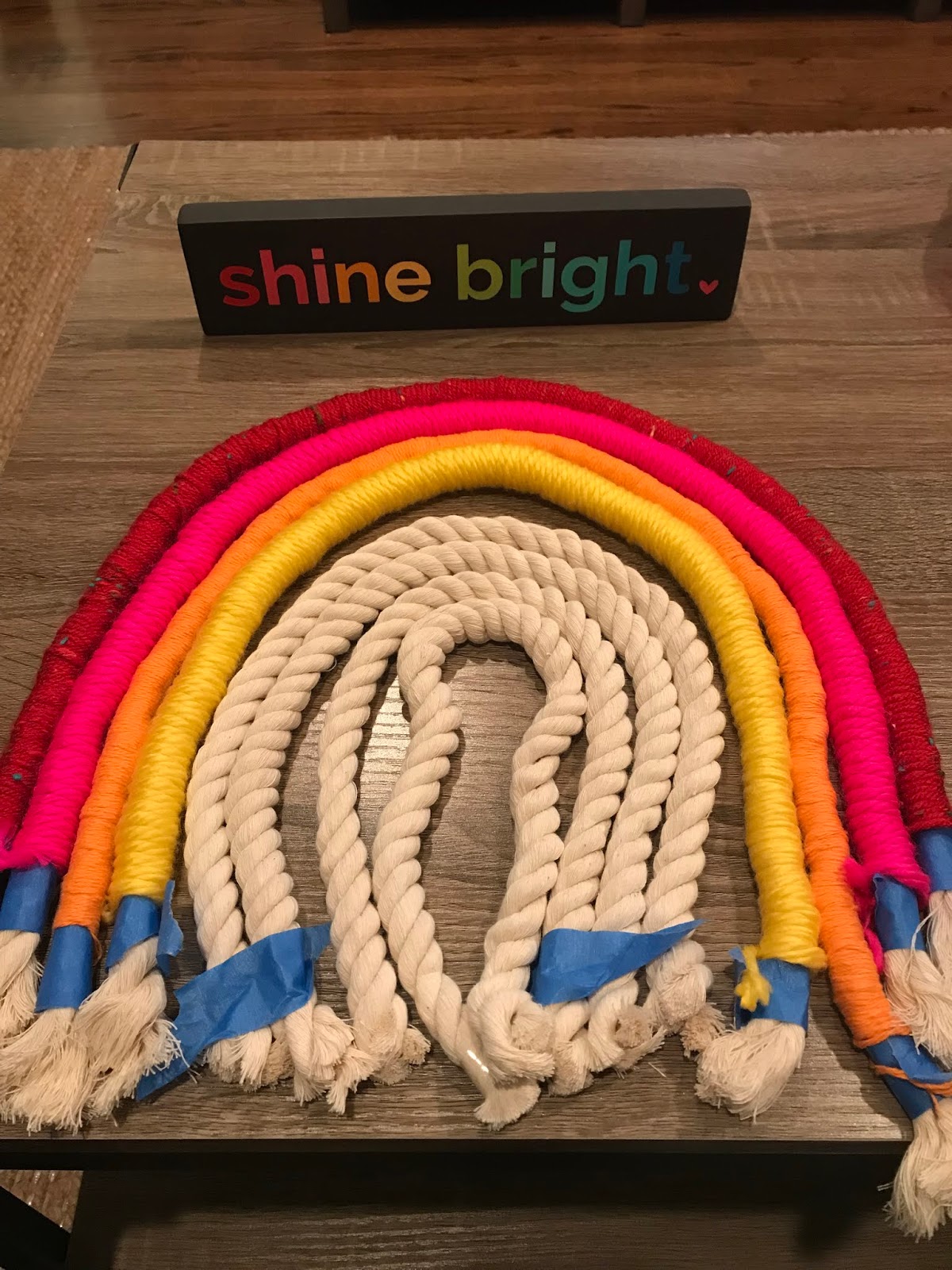 Lyndi's Projects YarnWrapped Rope Rainbow