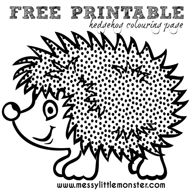 Leaf hedgehog craft with FREE HEDGEHOG PRINTABLE template. An easy Autumn/ Fall leaf craft idea for kids. Toddlers and preschoolers will love it!