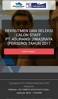 Lowongan kerja PT Asuransi Jiwasraya persero 2017