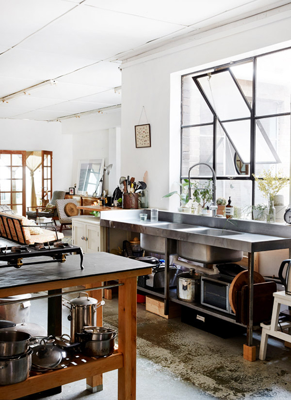LOVE OR NOT: Industrial kitchens | Image by Sean Fennessy via The Design Files.