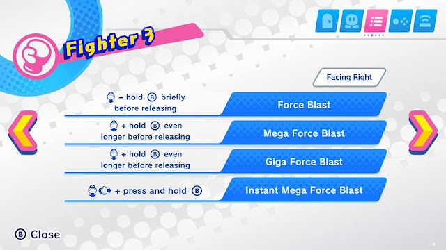 Kirby Star Allies Fighter Instant Mega Force Blast Hadouken Street Fighter input