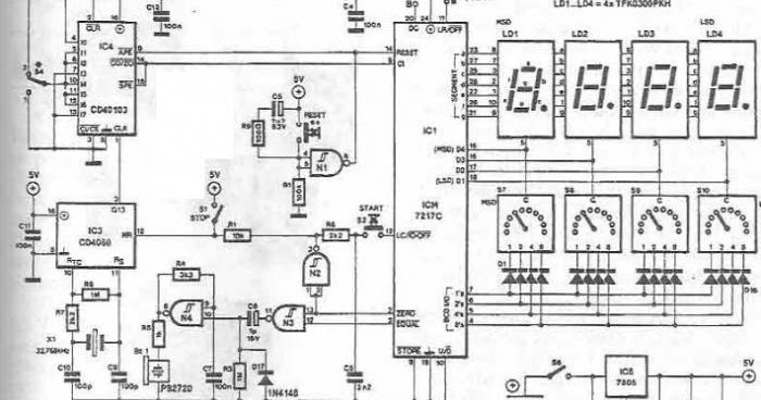Electronic Timer with display circuit - Simple Schematic Collection