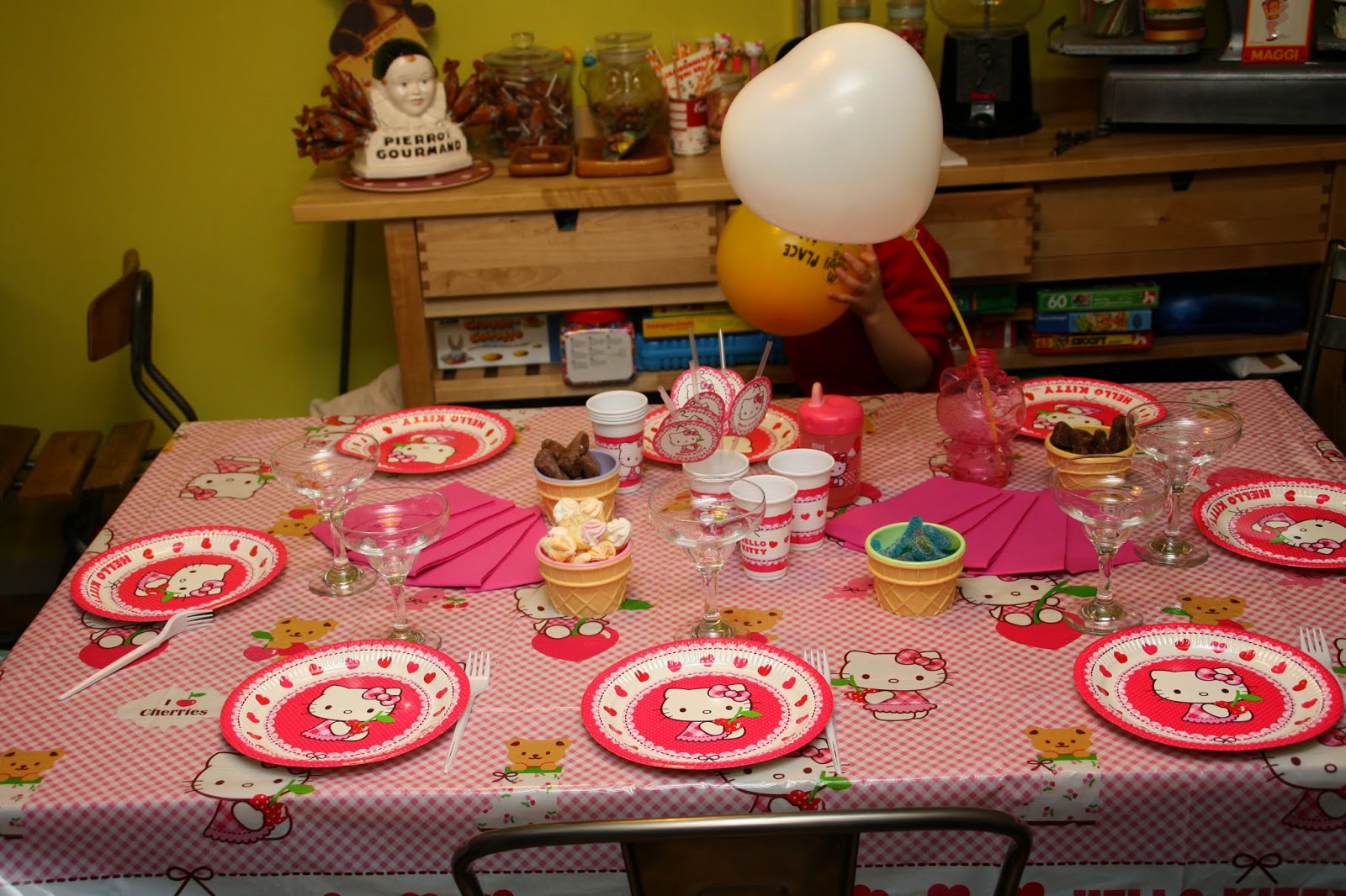 Ensemble de ballons en aluminium avec chifes Hello Kitty, 93 pièces