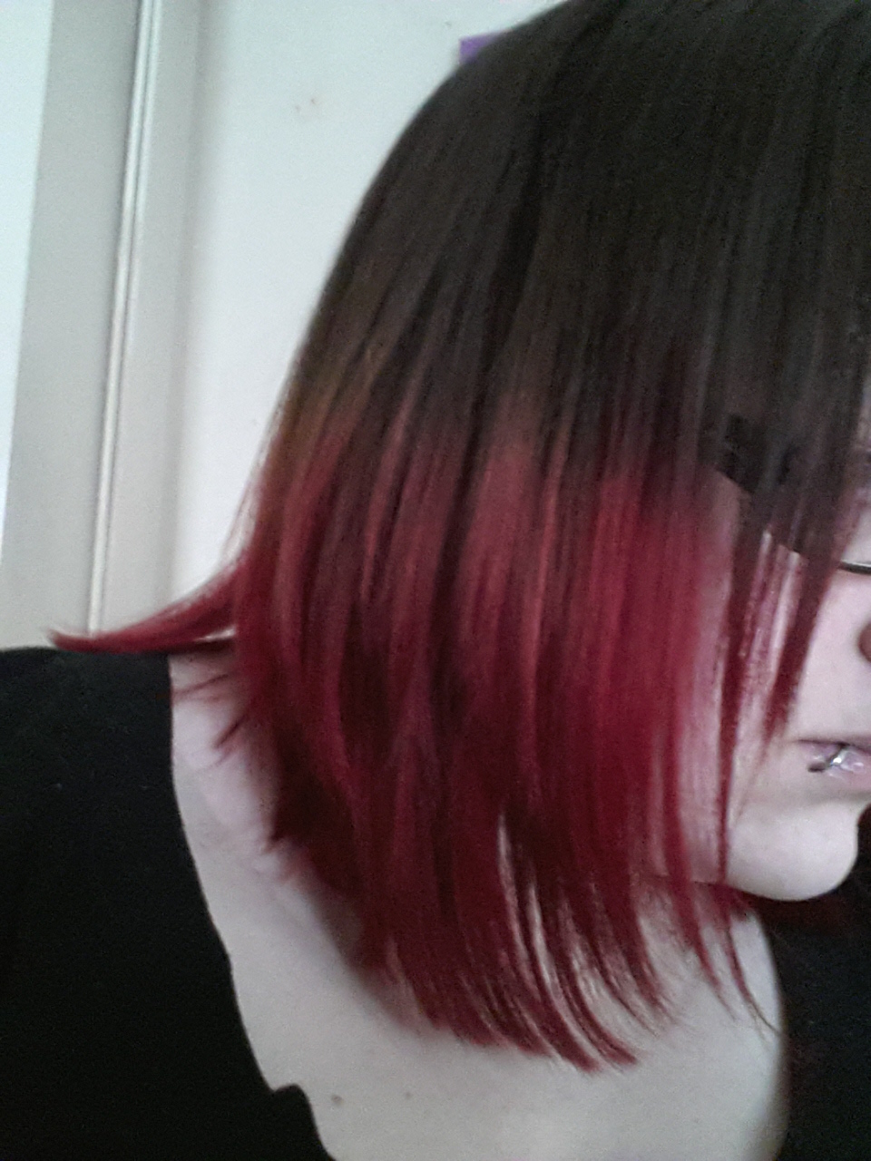 Raspberry Rebel On Dark Hair Raspberry