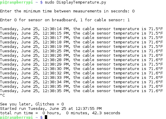 The Pi & I: A Raspberry Pi Thermometer - My Software To Display Temperature