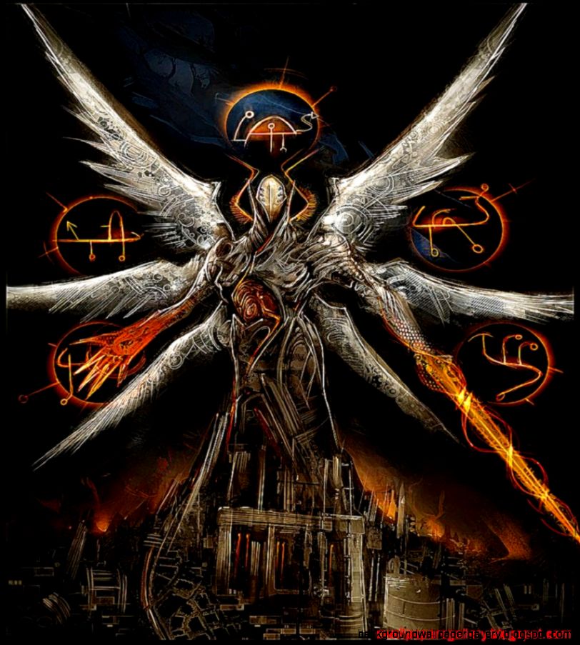 Fantasy Skull Angel Wings Artwork By Android Jones Wallpaper