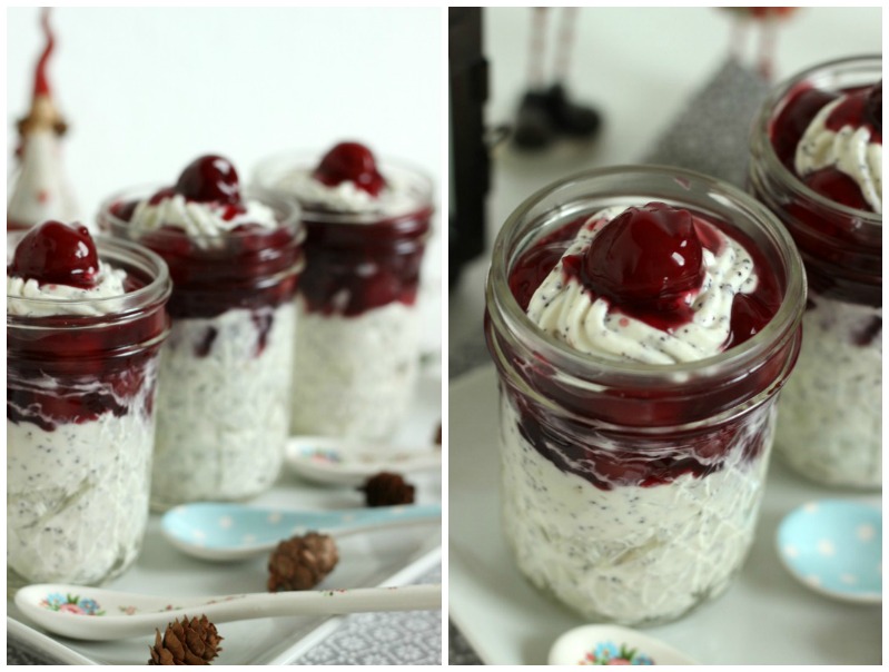 Adventskalendertürchen # 15 - Mohncreme mit Punschkirschen - Sasibella Adventskalendertürchen # 15 - Mohncreme mit Punschkirschen - Sasibella