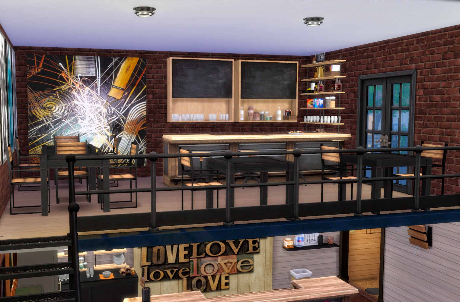 Sims 4. Modern Bar.