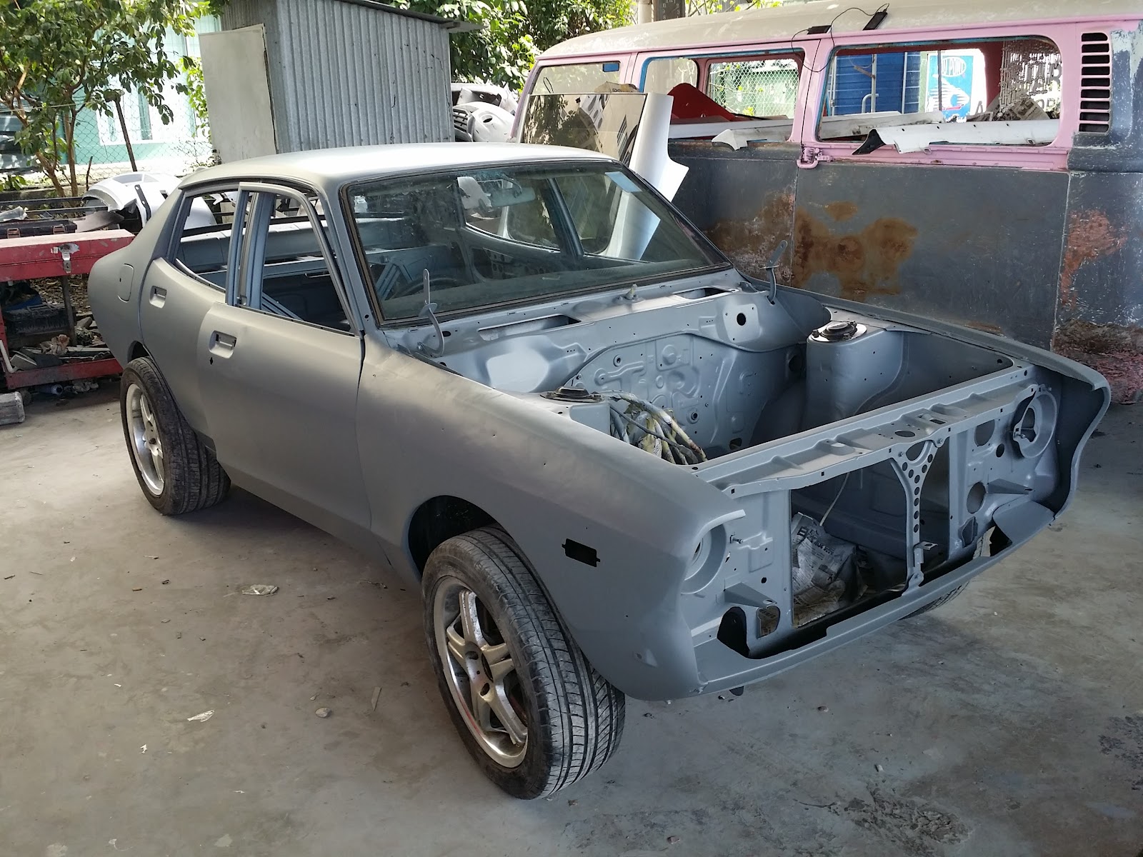 A Datsun Turbo Violet from 1974 Restoring the Datsun 120Y B210 Body