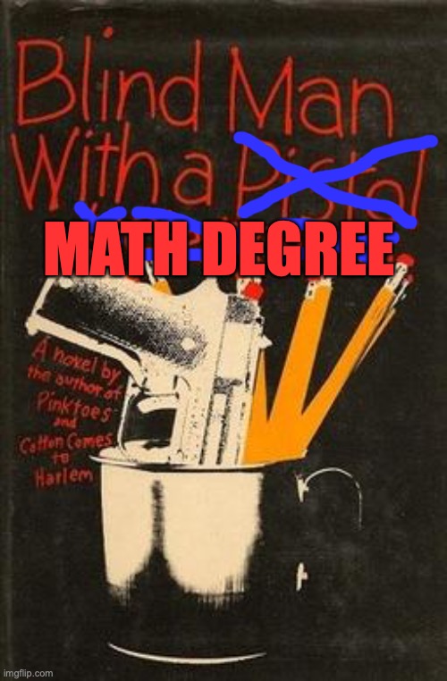 Blind man with a math degree