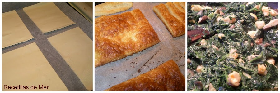 hojaldre espinacas. Recetillas de Mer