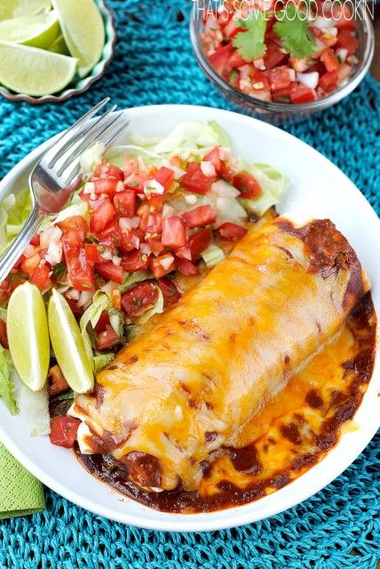 Filled with seasoned ground beef, rice and beans, then topped with a spicy sauce and lots of cheese, these burritos will leave you full and satisfied.
