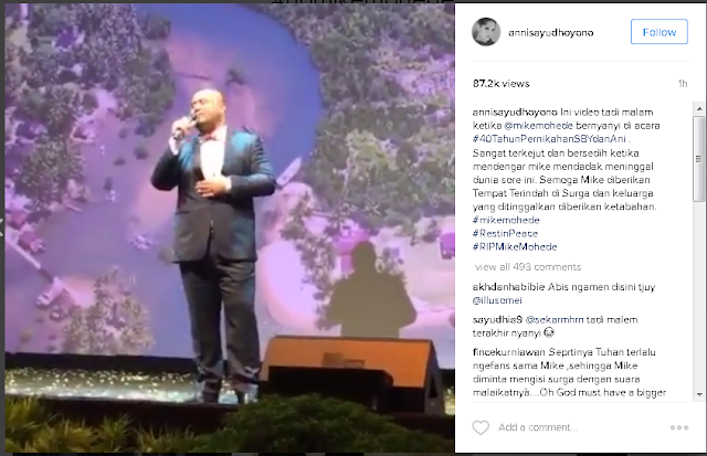 Sehari Sebelum Meninggal Dunia, Mike Mohede Bernyanyi Dalam Acara Anniversary ke 40 Pak SBY dan Bu.Ani Sehari Sebelum Meninggal Dunia, Mike Mohede Bernyanyi Dalam Acara Anniversary ke 40 Pak SBY dan Bu.Ani