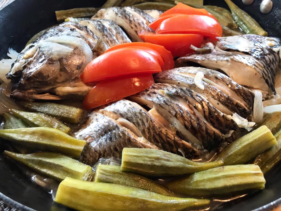 Paksiw na Tilapia with Okra