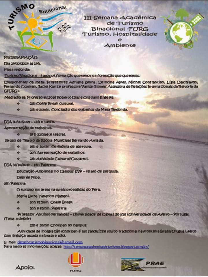III Semana Acad mica De Turismo Binacional Furg