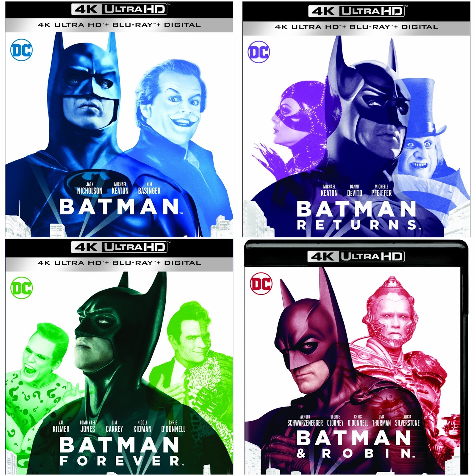 Batman, Batman Returns, Batman Forever & Batman & Robin Arrive On 4K June  4th - sandwichjohnfilms