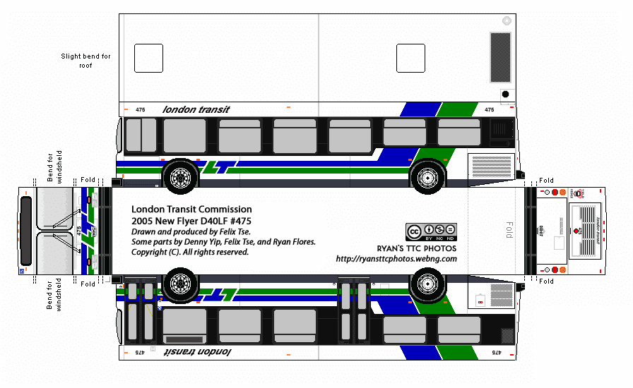 Sp Papel Modelismo Papercraft Bus 2005 New Flyer D40lf London