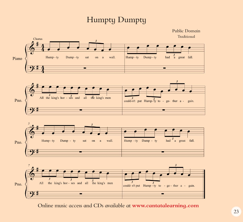 Humpty Dumpty Original Lyrics