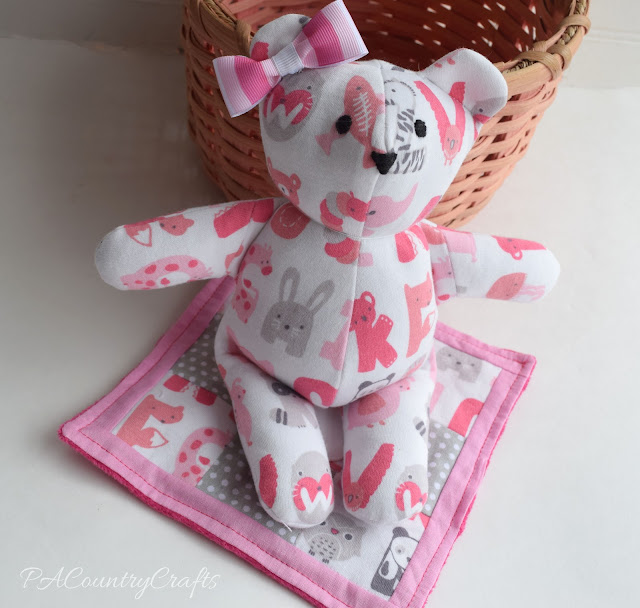 Use baby's going home from the hospital outfit to make a memory bear and blanket.