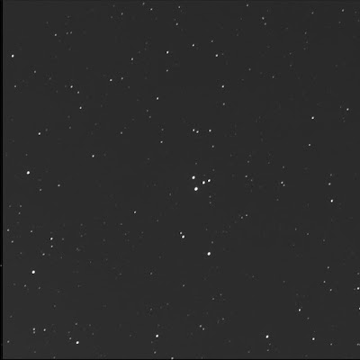 small open cluster Messier 73 in luminance