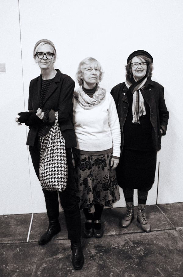 Group Portrait, Factory 49 - the artists who hung the show. Mel, Pam & Marlene.