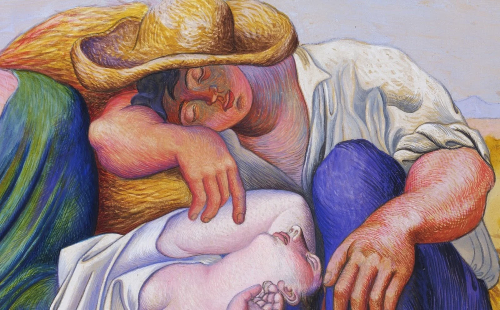 Pablo-Picasso-Sleeping-Peasants-1919-MoMA-detail