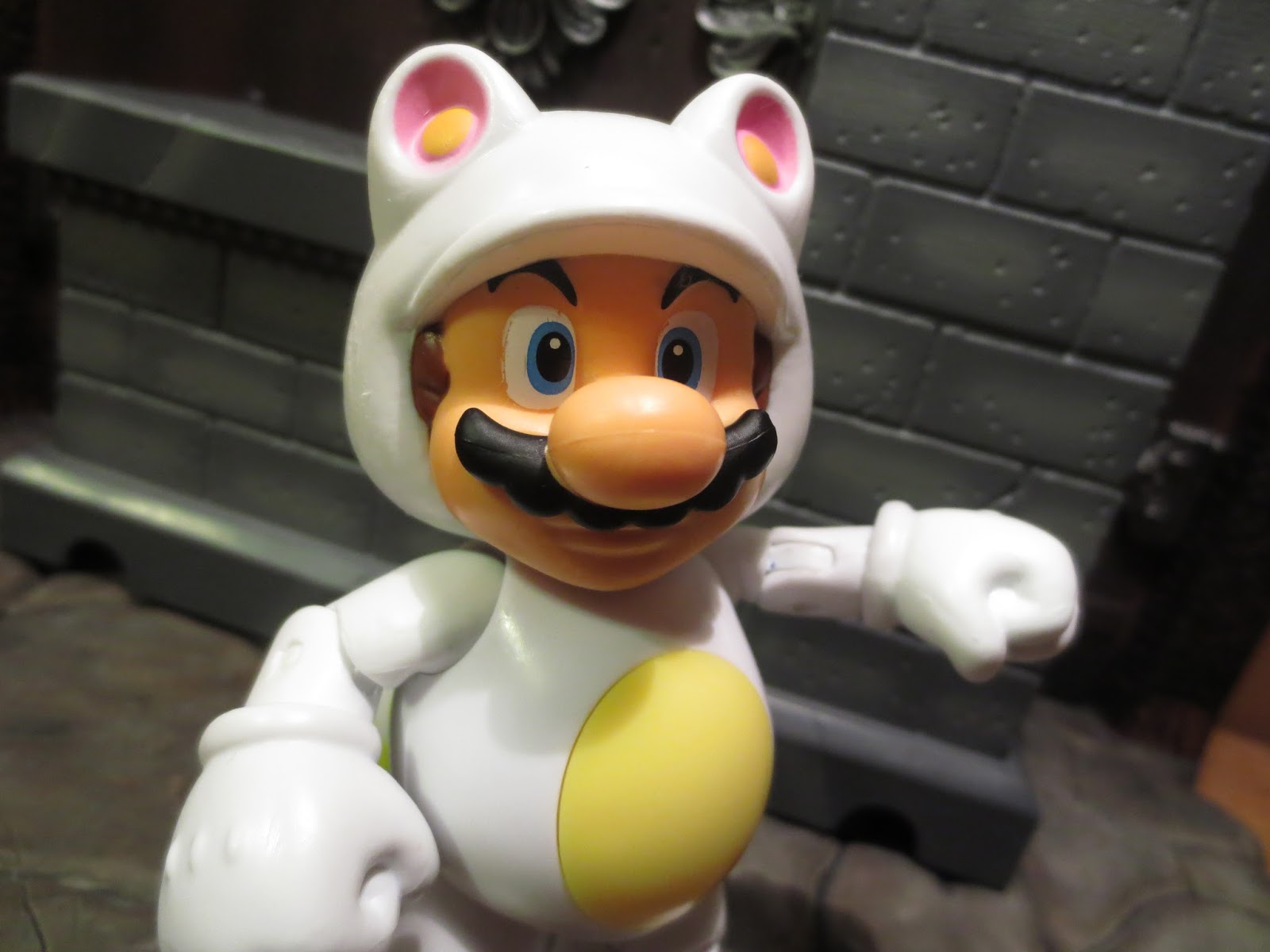 white tanooki mario plush