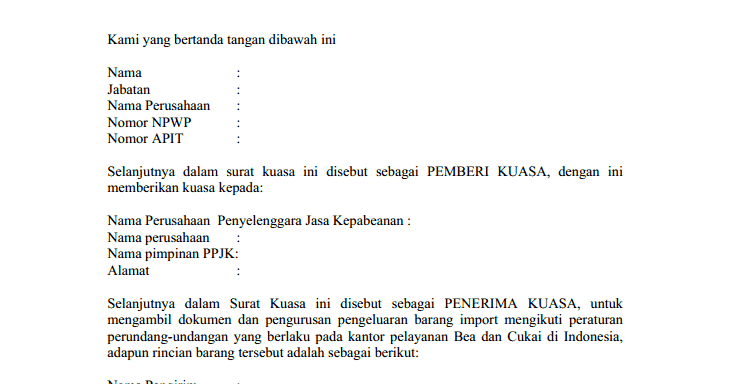 Contoh Surat Kuasa Urus Imb Contoh Surat Kuasa Urus Imb Contoh Surat