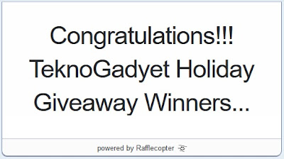 TeknoGadyet Holiday Giveaway Winners