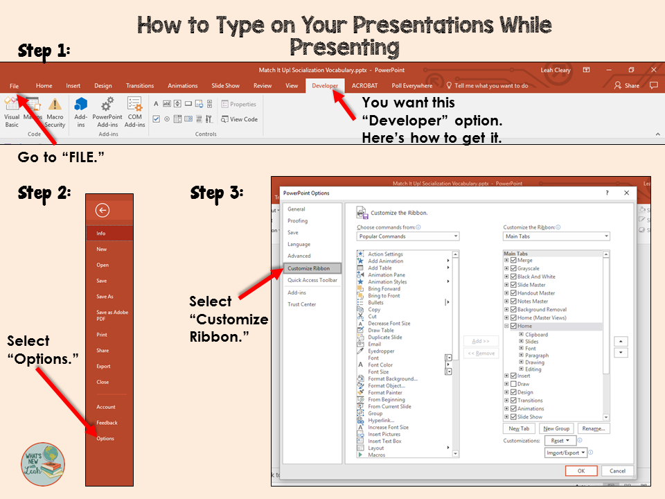 Spring Tech Tip 5 Type in Present Mode in PowerPoint Leah Cleary