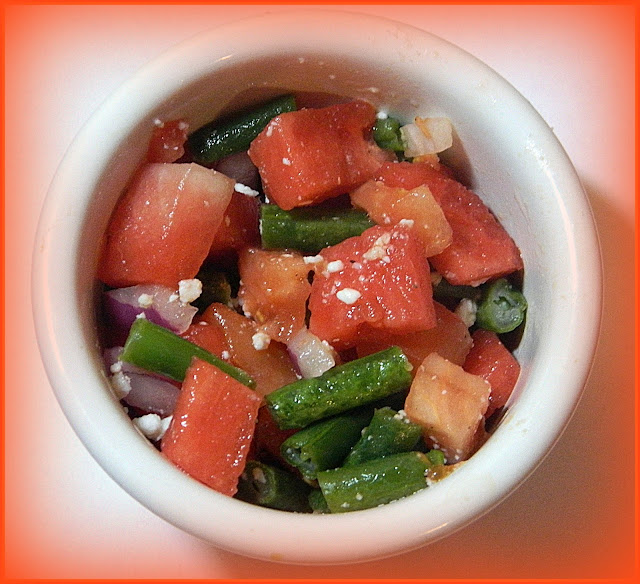 Green Beans, Tomato and Watermelon Salad with Feta Cheese WwDH