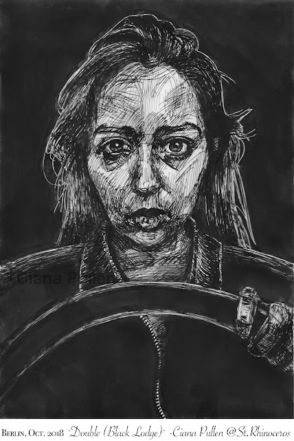 Inktober 2018, day 29 "Double (Black Lodge)" by Ciana Pullen / St. Rhinocéros Inktober 2018, day 29 "Double (Black Lodge)" by Ciana Pullen / St. Rhinocéros