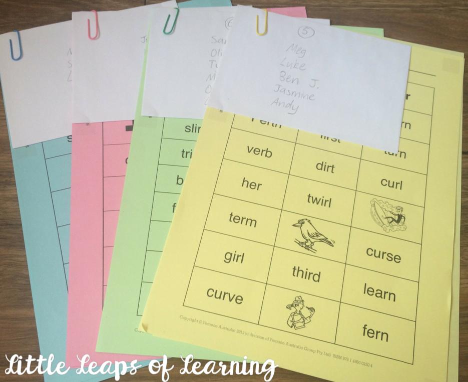 Little Leaps of Learning How to manage different spelling groups