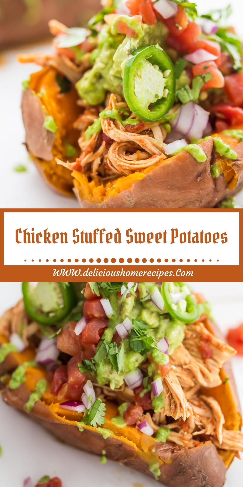 Chicken Stuffed Sweet Potatoes Chicken Stuffed Sweet Potatoes
