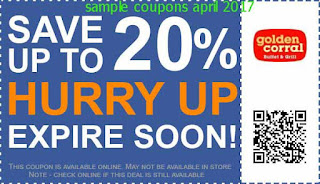 Golden Corral coupons for april 2017
