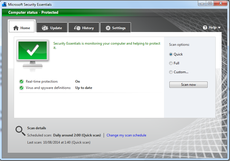 Cara Menonaktifkan Antivirus Microsoft Security Essentials-MSE