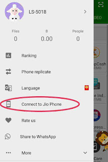 connect jio phone to xender