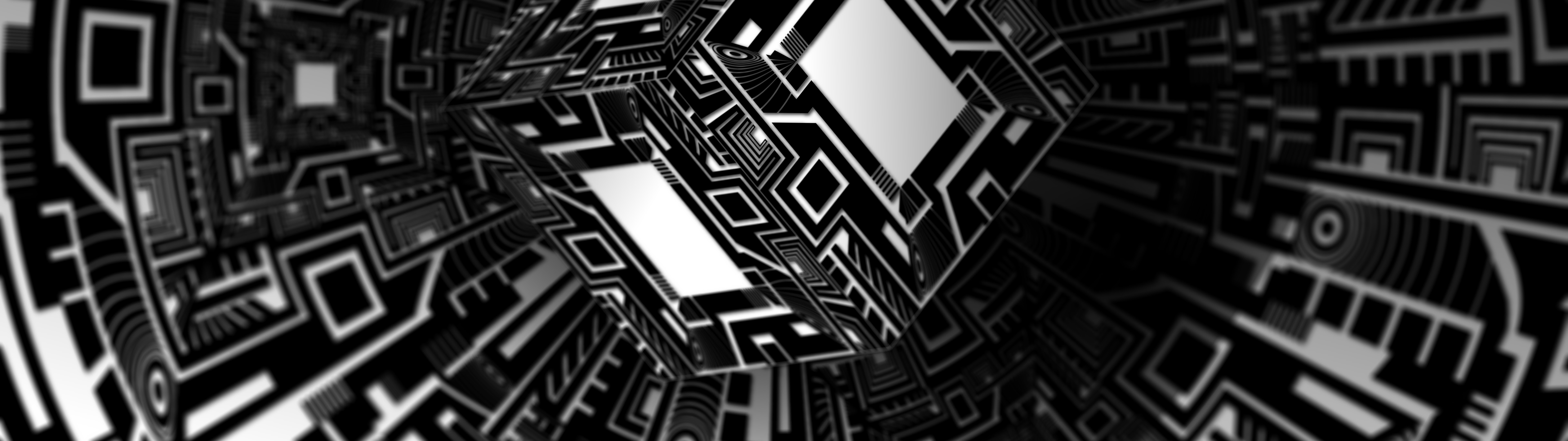 Black, Abstract, Cube, 3D, 8K, #44 Wallpaper