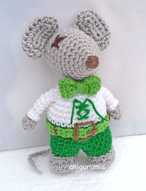 Ratón diseño de anigurumis Ratón diseño de anigurumis