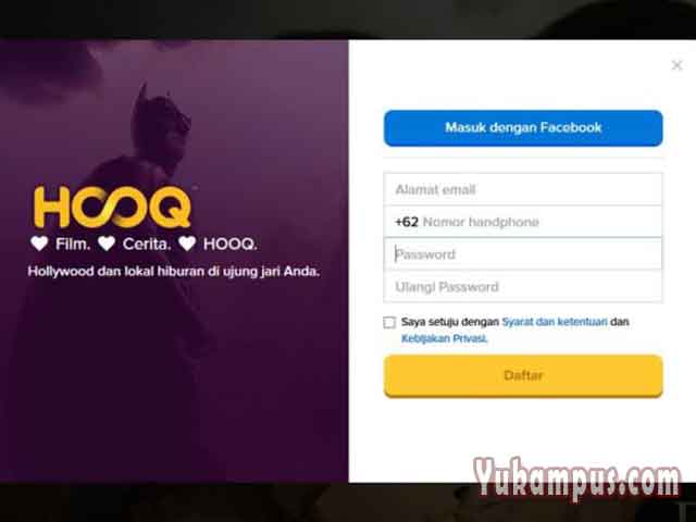 Cara Daftar Akun HOOQ Melalui Indihome dan HP Gratis YuKampus Cara Daftar Akun HOOQ Melalui Indihome dan HP Gratis YuKampus