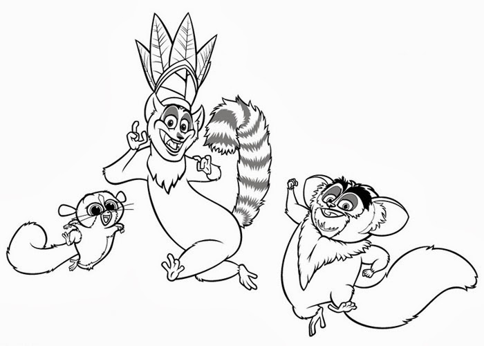 madagascar free coloring pages - photo #8