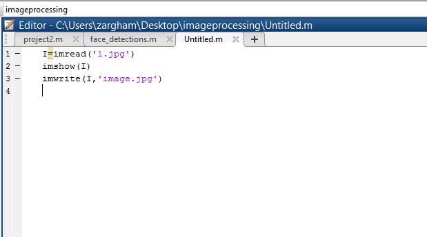 Image Processing using MATLAB: How write code in MATLAB