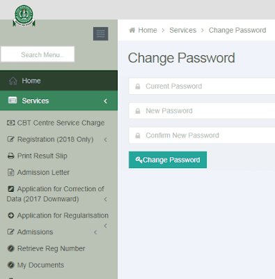 profile password change