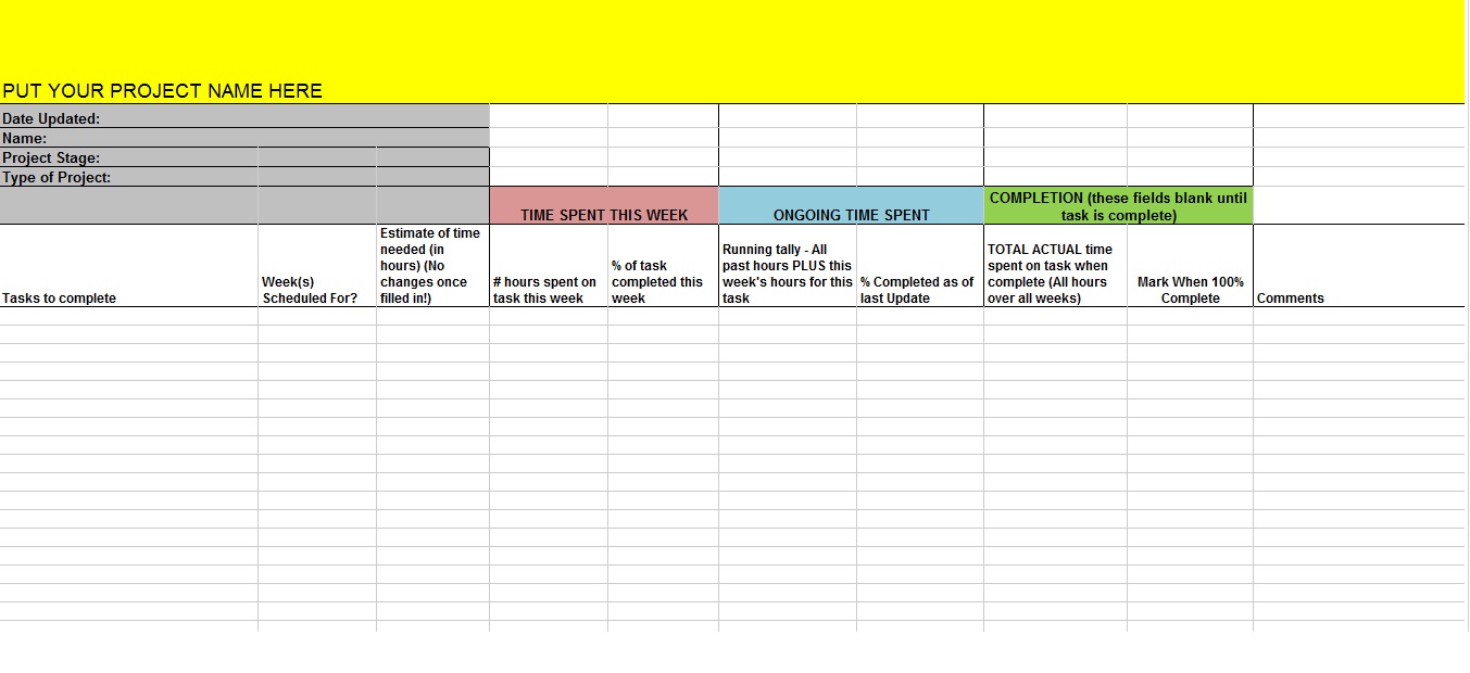 Project Management Progress Tracker Template My Excel Templates Riset
