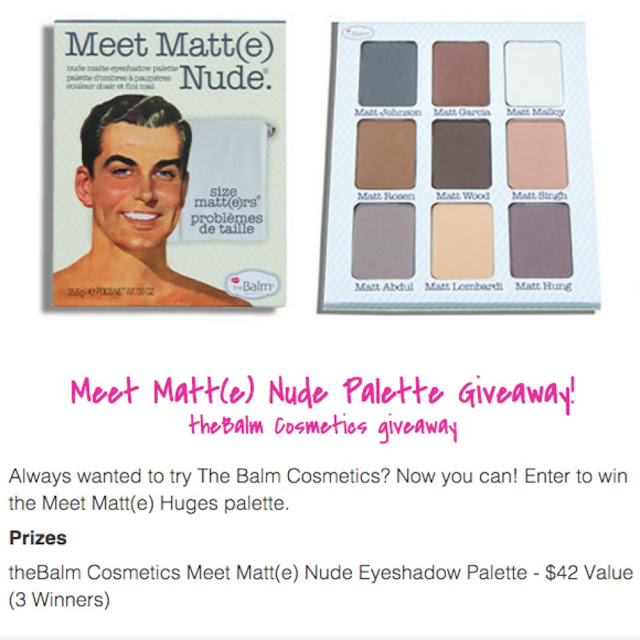The Balm Meet Matt(e) Nude giveaway, @girlythingsby_e