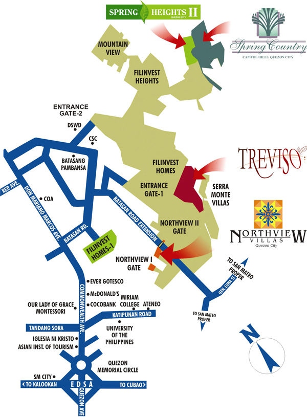Batasan Hills Quezon City Map Filinvest Heights Batasan Quezon City - Havila