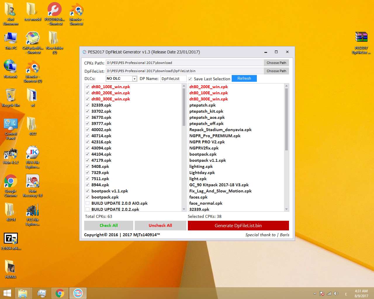 Ultigamerz Pes 2017 Dpfilelist Generator 1 3