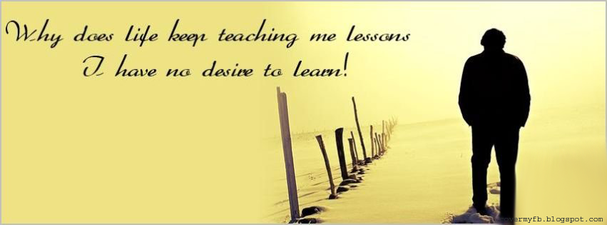 Sad Life Quote Facebook Timeline Cover | Facebook Covers, FB Covers
